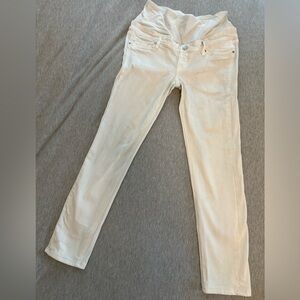 H&M white maternity skinny jeans